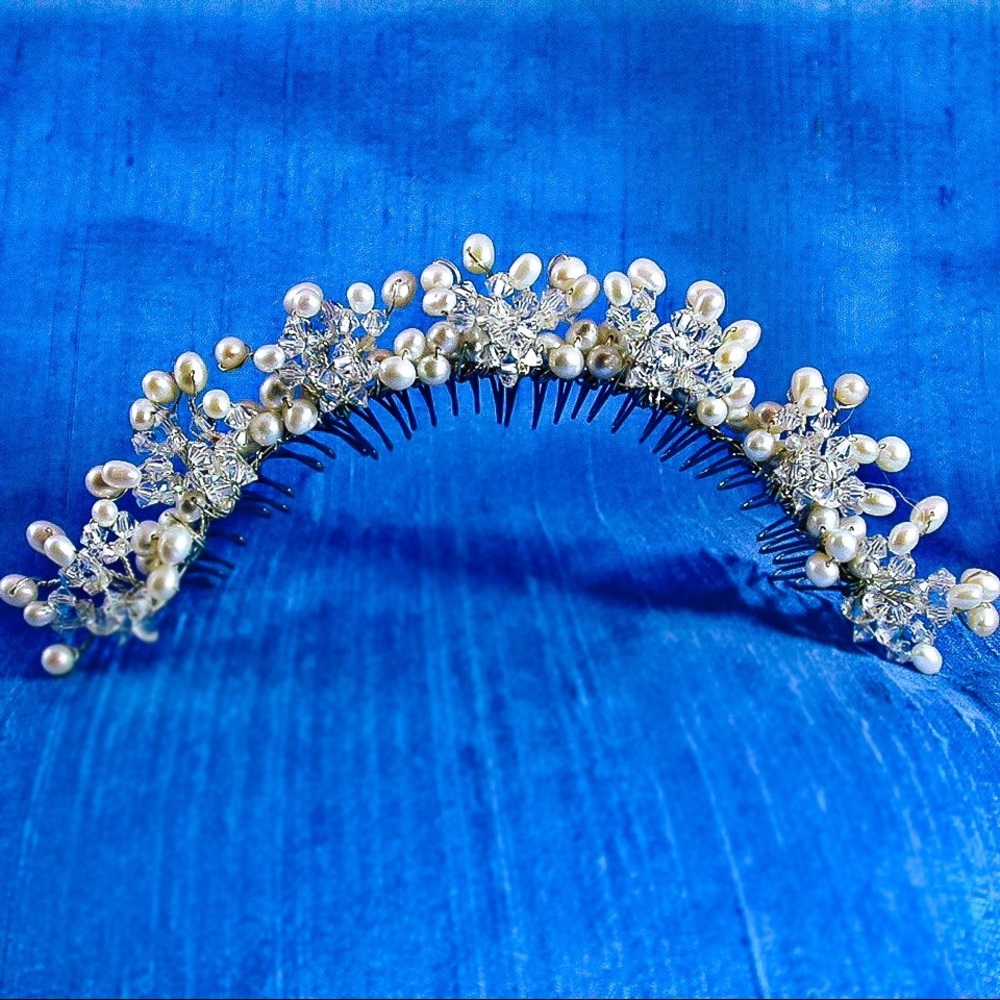 Bridal Tiara Headpiece FWP, Swarovski Crystal